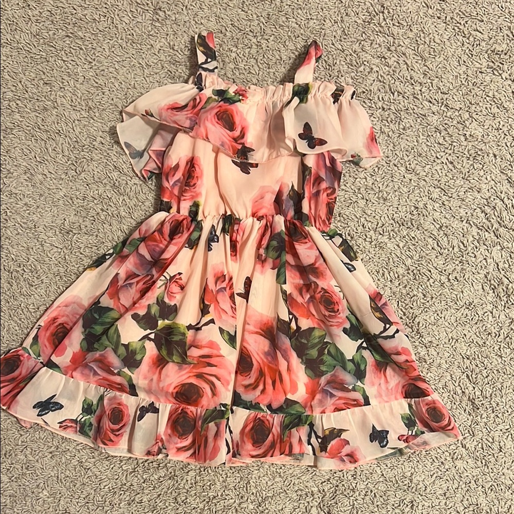 Dolce & Gabbana Pink Floral Kids Dress